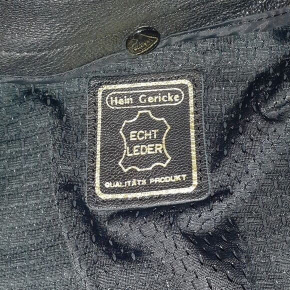 Hein Gericke Black Leather Motorcycle‎ Jacket 38 - Picture 16 of 16